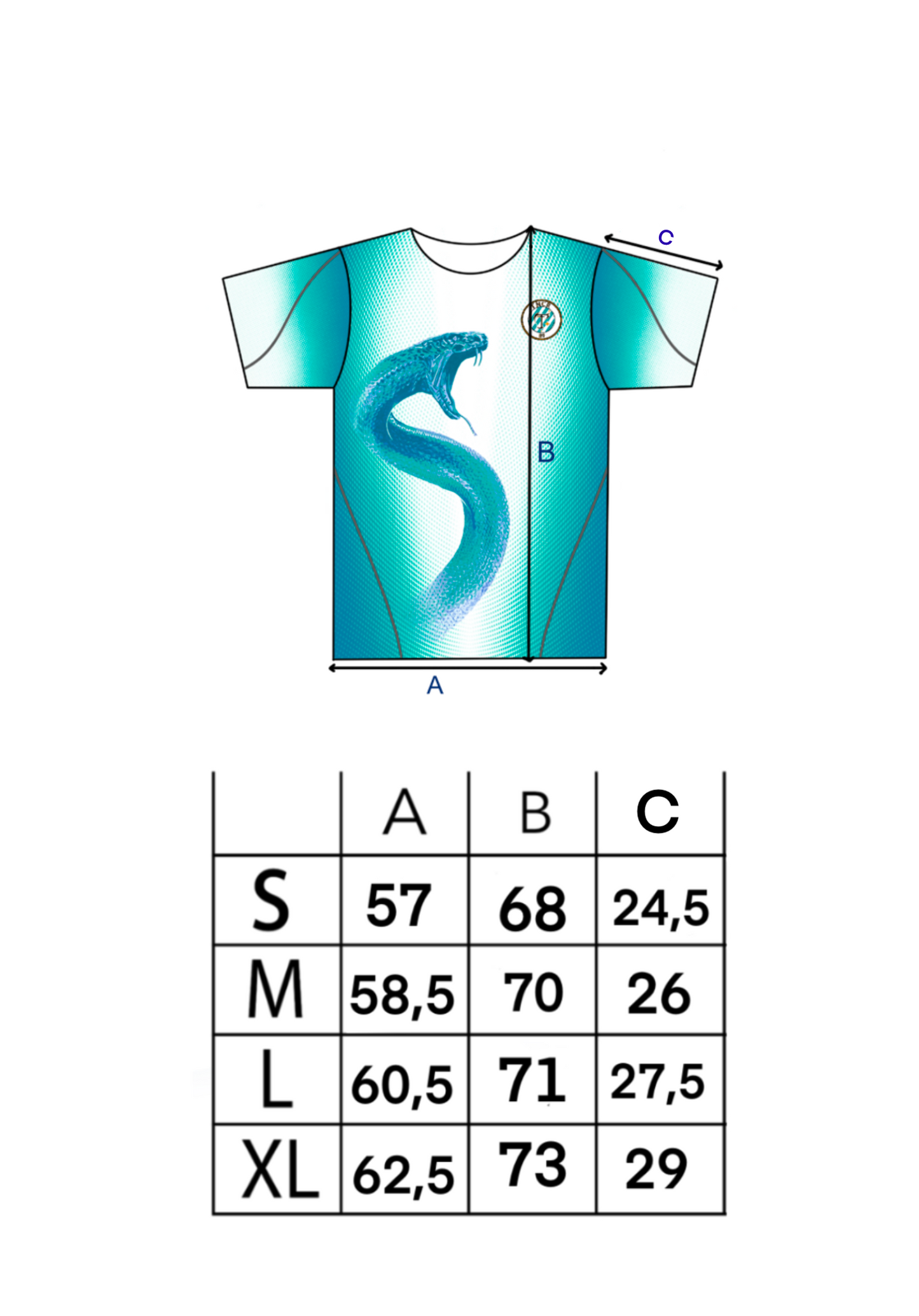 Snake Jersey Cyan
