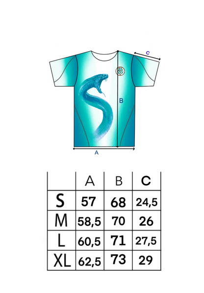 Snake Jersey Cyan